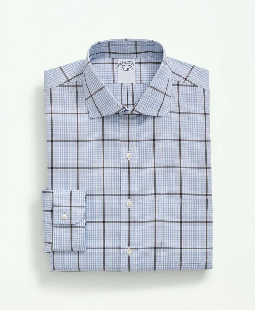 商品Brooks Brothers|Stretch Supima® Cotton Non-Iron Pinpoint English Collar, Glen Plaid Dress Shirt,价格¥496,第3张图片详细描述