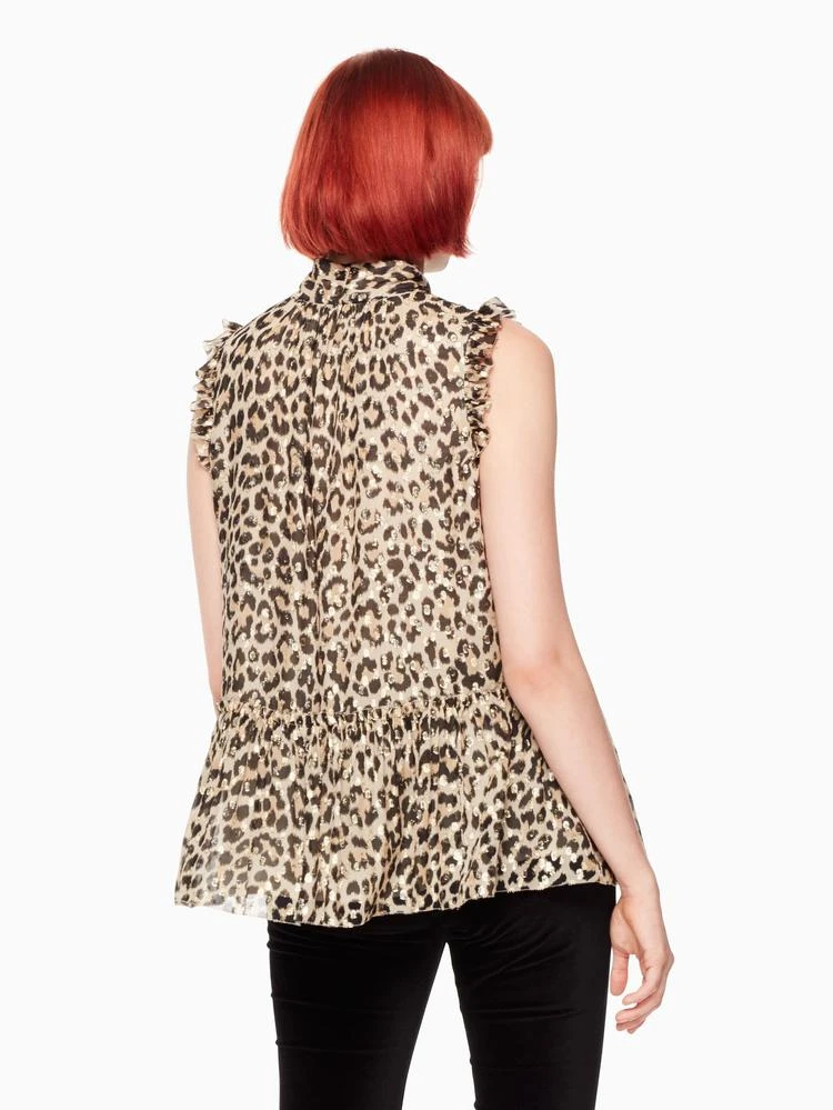 商品Kate Spade|leopard-print clipped dot top,价格¥1556,第3张图片详细描述