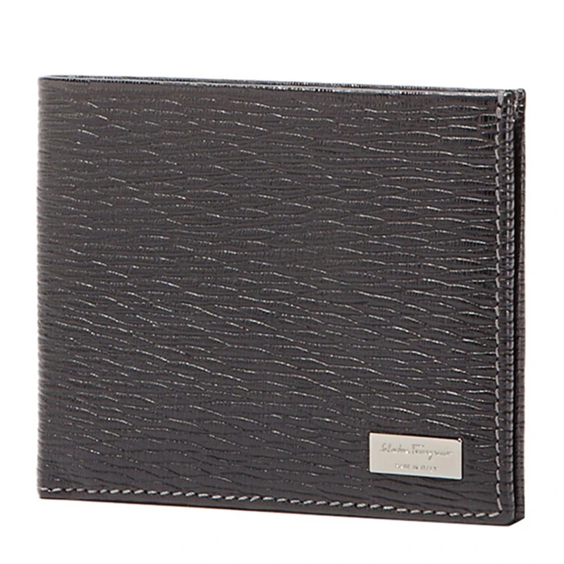 Salvatore Ferragamo 菲拉格慕 男士黑色牛皮对折短款钱包钱夹 66-7069-351314 商品