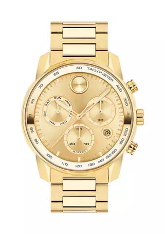 商品Movado|Gold Steel Bracelet Watch,价格¥7442,第1张图片