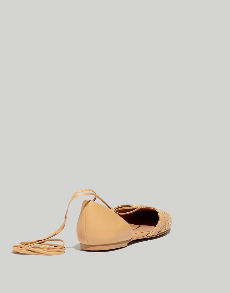 商品Madewell|The Celina Lace-Up Flat in Woven Leather,价格¥222,第3张图片详细描述