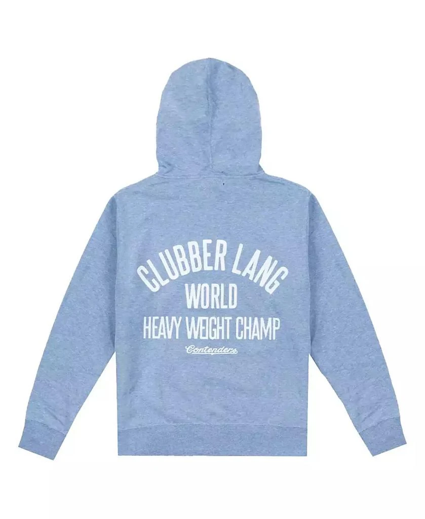 商品Contenders Clothing|Men's Heather Powder Blue Rocky Clubber Lang Robe Full-Zip Hoodie Sweatshirt,价格¥383,第2张图片详细描述