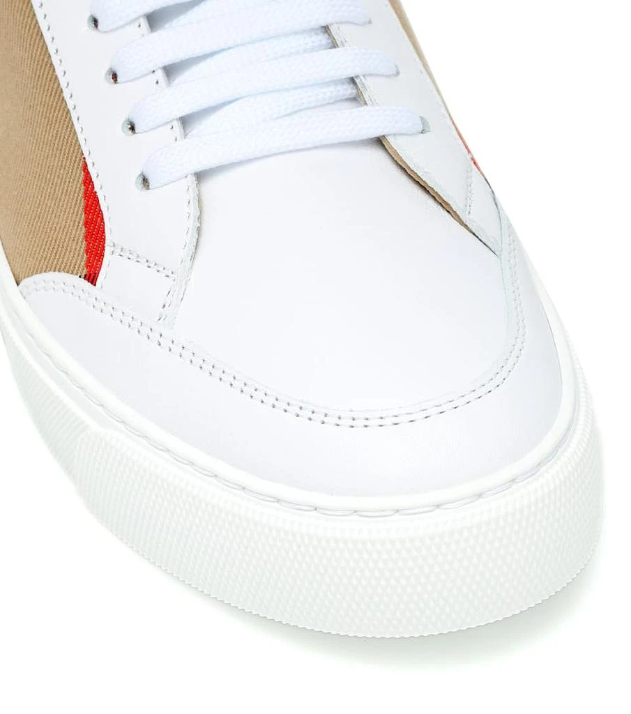 House Check leather-trimmed sneakers 商品