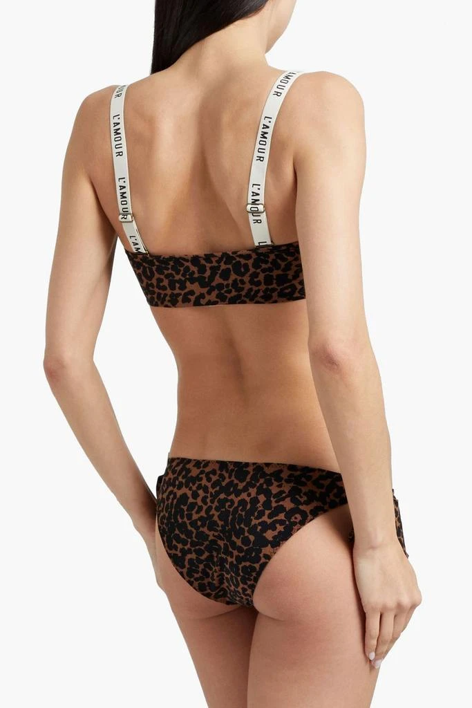商品LOVE STORIES|Bond jacquard-trimmed leopard-print bikini top,价格¥208,第3张图片详细描述