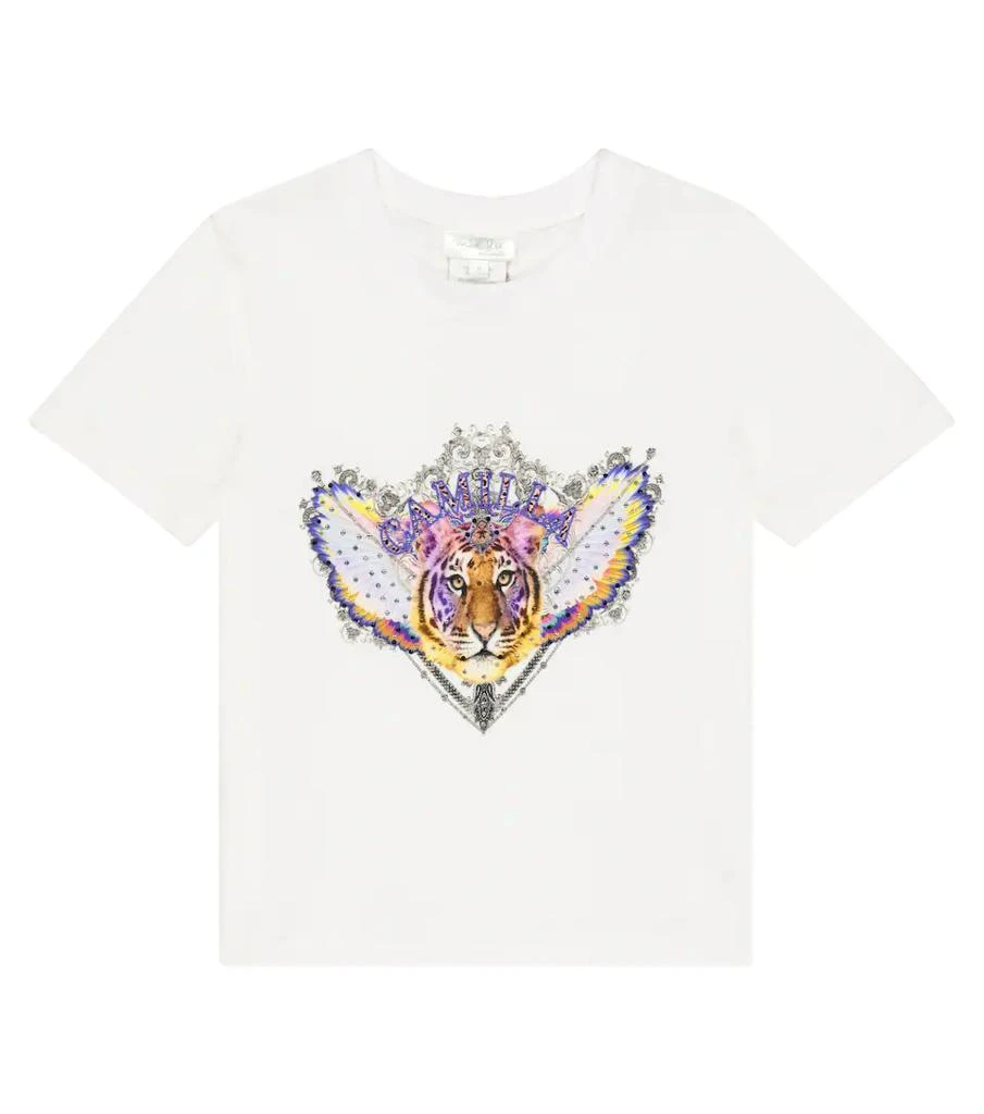 商品Camilla|Embellished printed cotton T-shirt,价格¥659,第1张图片
