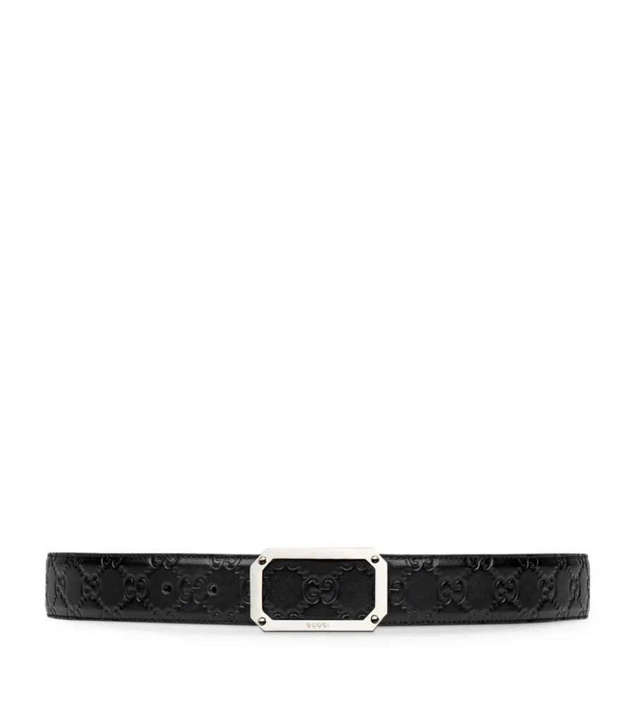 商品Gucci|Leather GG Supreme Belt,价格¥3823,第1张图片