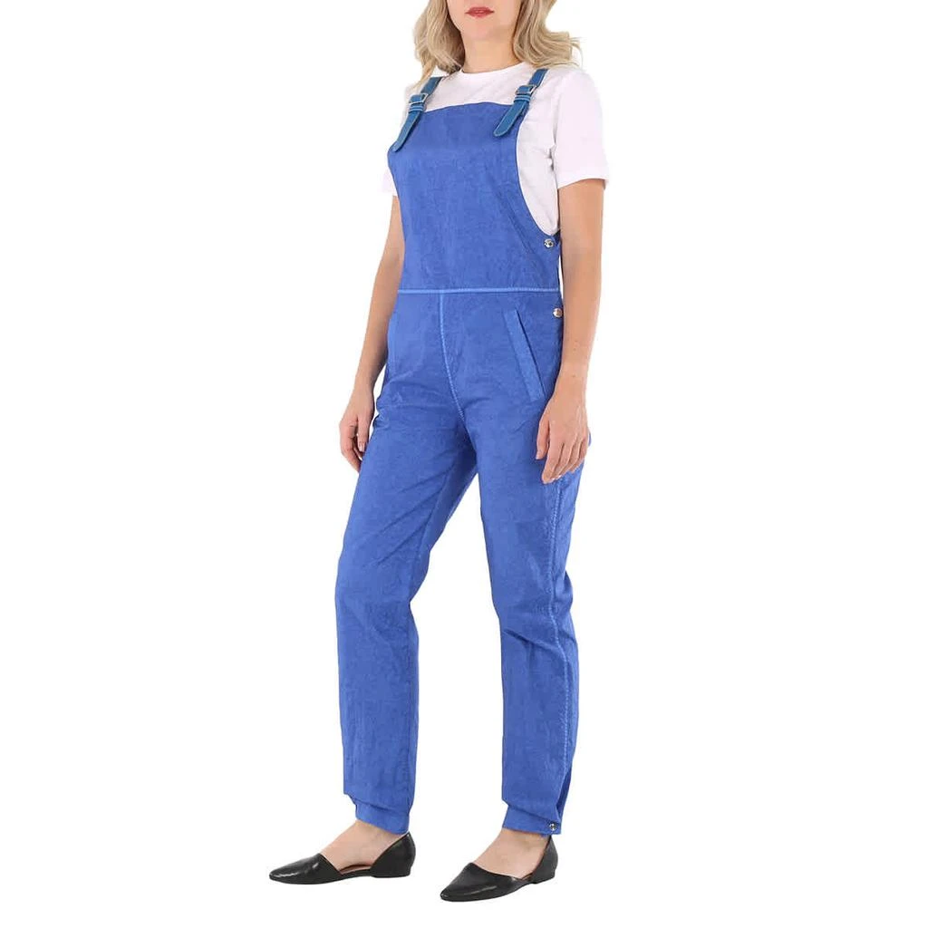 商品Burberry|Burberry Ladies Warm Royal Blue Leather-Trim Canvas Dungarees Jumpsuit, Brand Size 10 (US Size 8),价格¥6451,第3张图片详细描述