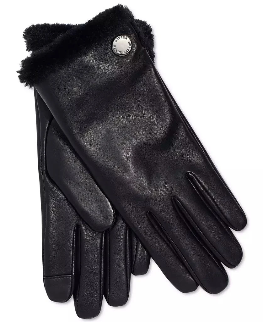 商品Ralph Lauren|Women's Plush Lined Leather Gloves,价格¥741,第1张图片