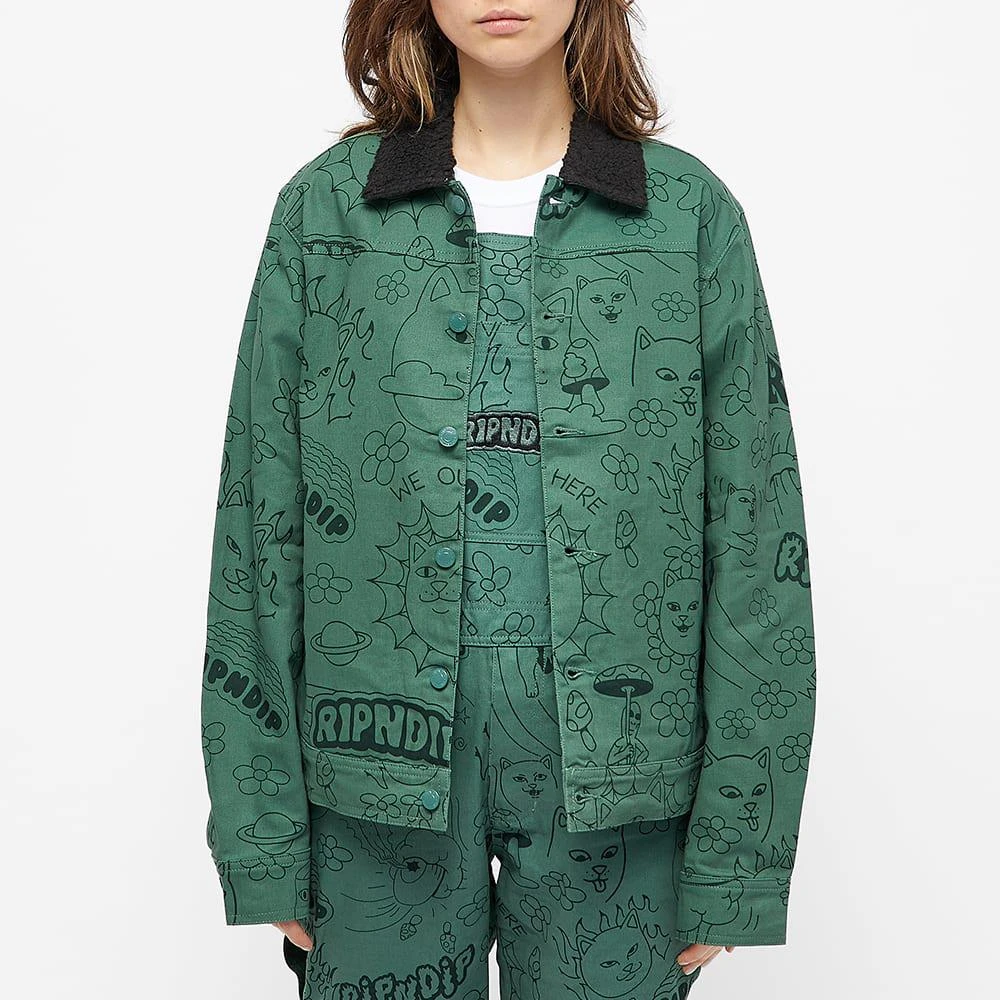 商品RIPNDIP|RIPNDIP All Over Print Button Front Jacket,价格¥550,第3张图片详细描述