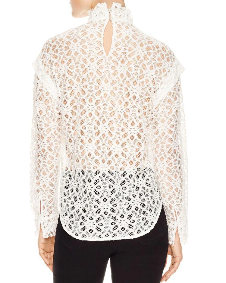 商品Sandro|Coleta Sheer Lace Top,价格¥1213,第2张图片详细描述
