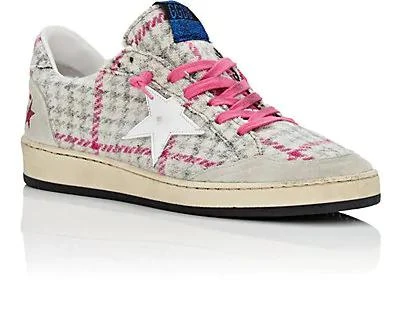 商品Golden Goose|Women's Ball Checked Tweed Sneakers,价格¥2372,第2张图片详细描述