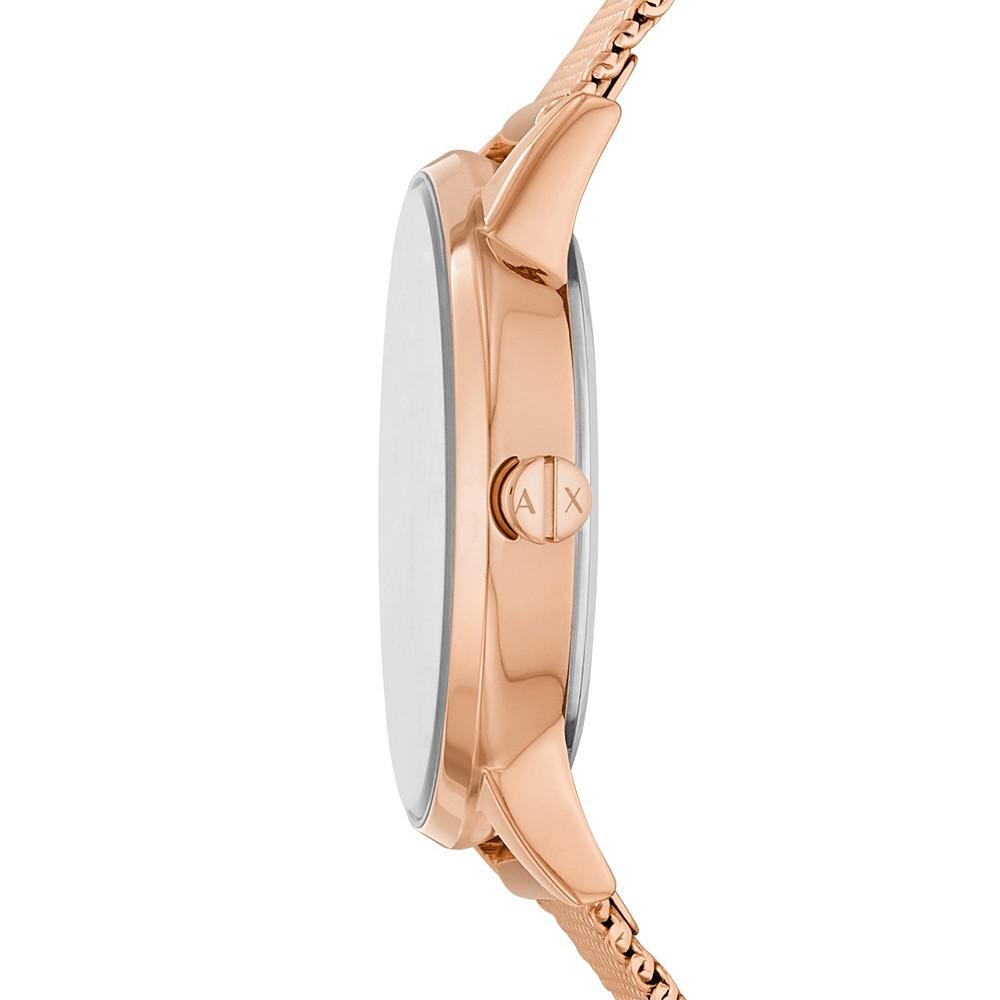 AX Women's Rose Gold-Tone Mesh strap Watch with Bracelet 28mm商品第3张图片规格展示