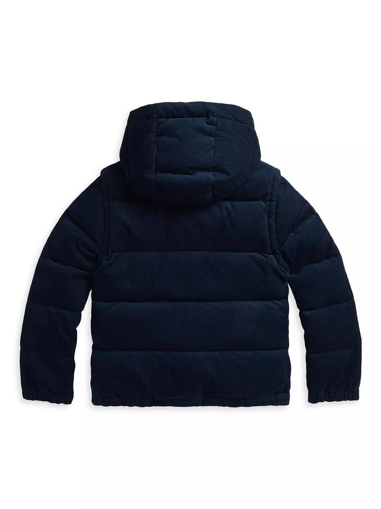 商品Ralph Lauren|Little Boy's & Boy's Convertible Corduroy Down Jacket,价格¥1281,第5张图片详细描述