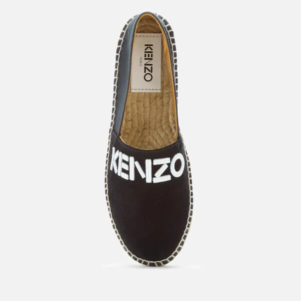 商品Kenzo|KENZO Women's Kenzo Logo Elastic Espadrilles - Black,价格¥653,第3张图片详细描述