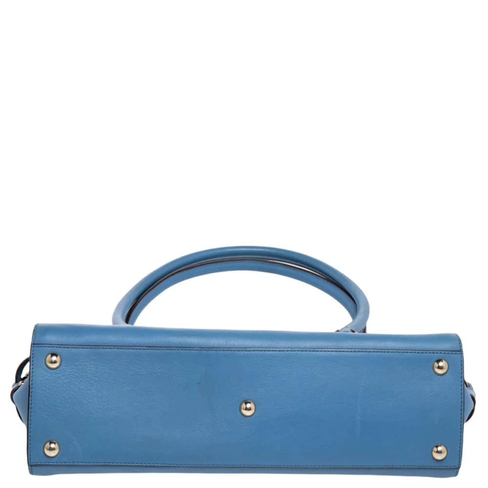 Salvatore Ferragamo Blue Leather Gancini Satchel 商品