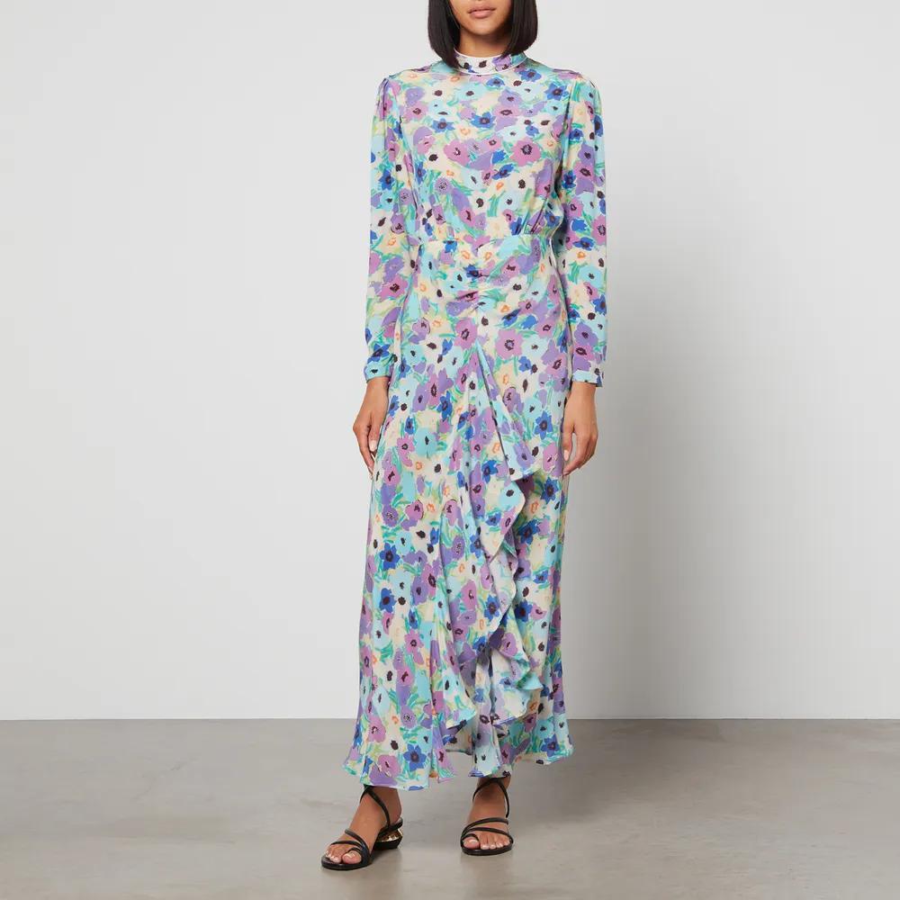 RIXO Dani Floral-Print Silk Crepe de Chine Midi Dress商品第1张图片规格展示