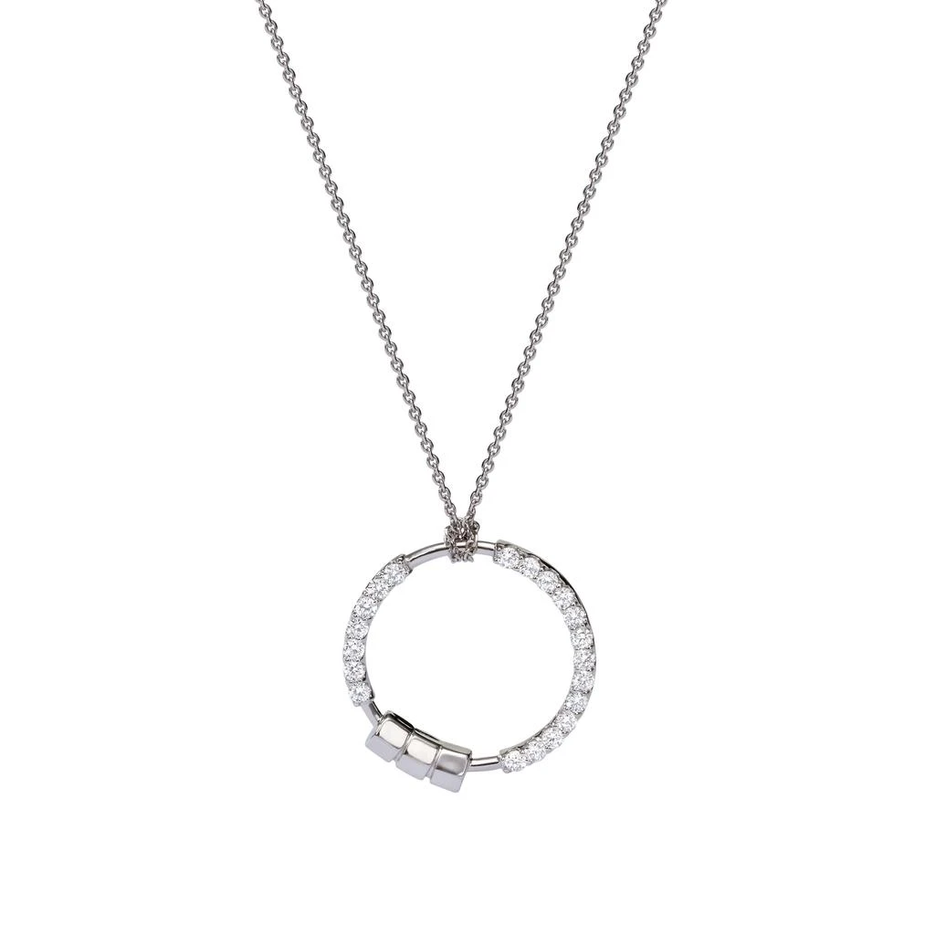 商品AME|Âme Totem 18K White Gold, Lab-Grown Diamond 0.88ct. tw. Circle Pendant Necklace,价格¥15648,第1张图片