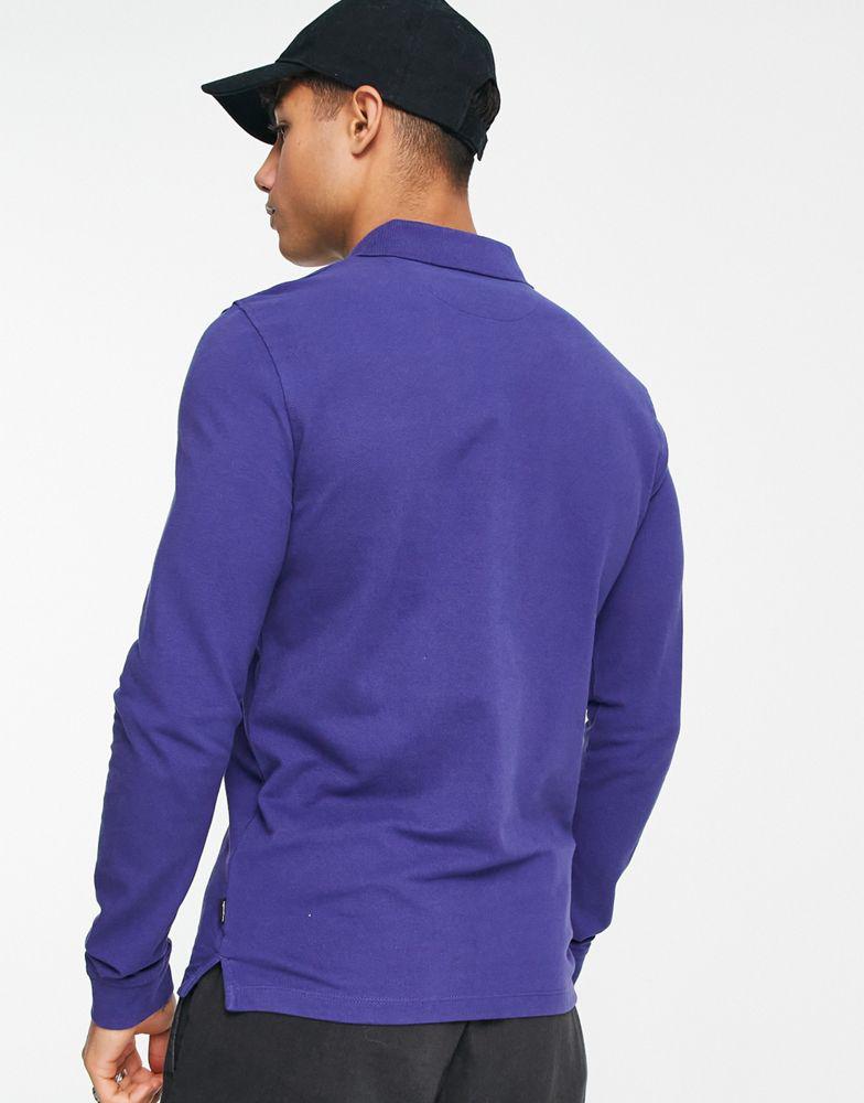 Wrangler long sleeve polo in blue商品第3张图片规格展示