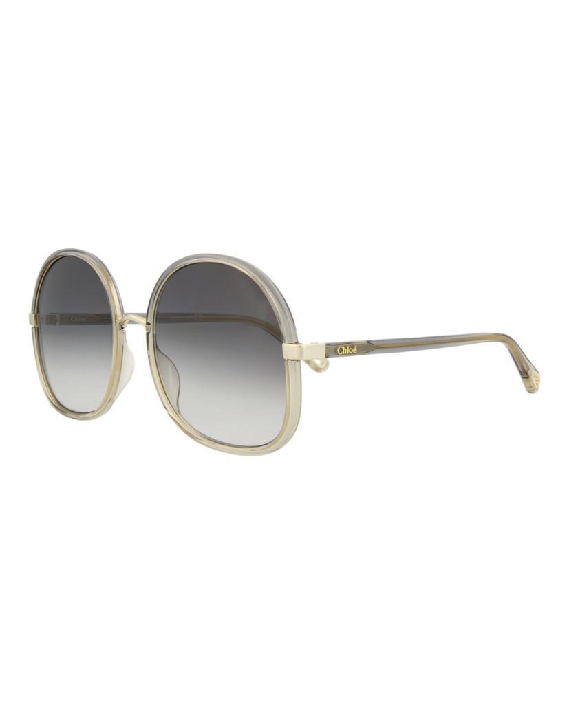 商品Chloé|Chloe Round-Frame Injection Sunglasses,价格¥917,第4张图片详细描述