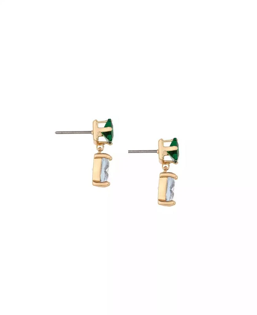 商品Ettika Jewelry|Green Velveteen 18K Gold Plated Drop Earrings,价格¥224,第2张图片详细描述