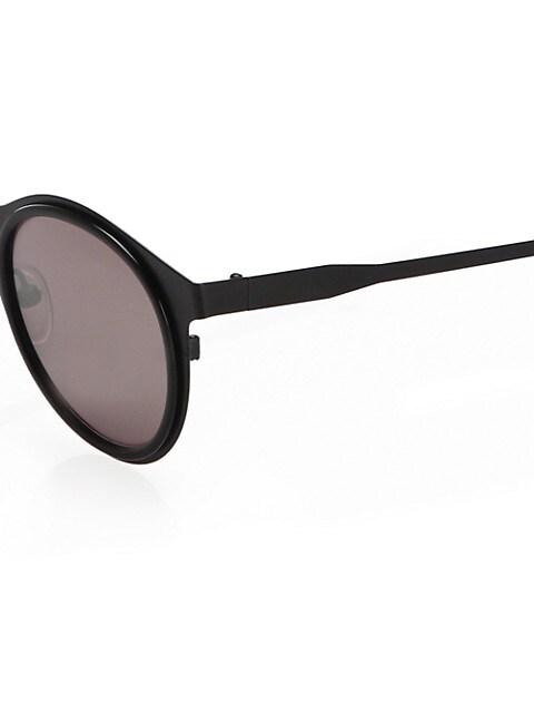 Miki 46mm Round Mirror Sunglasses商品第3张图片规格展示