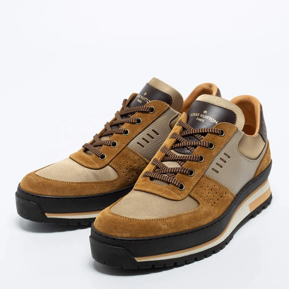 商品[二手商品] Louis Vuitton|Louis Vuitton Brown/Beige Coated Canvas and Suede  Harlem Richelieu Sneakers Size 42,价格¥5093,第2张图片详细描述