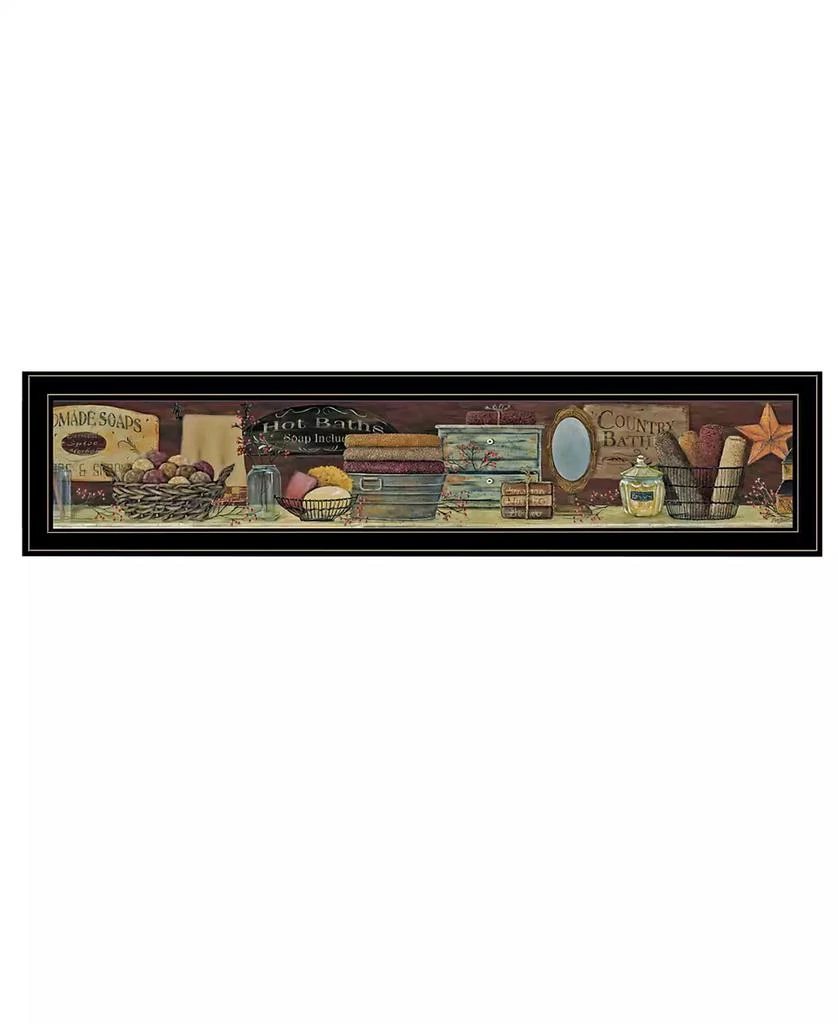 商品Trendy Décor 4U|Country Bath Shelf by Pam Britton, Ready to hang Framed Print, Black Frame, 39" x 9",价格¥562,第1张图片