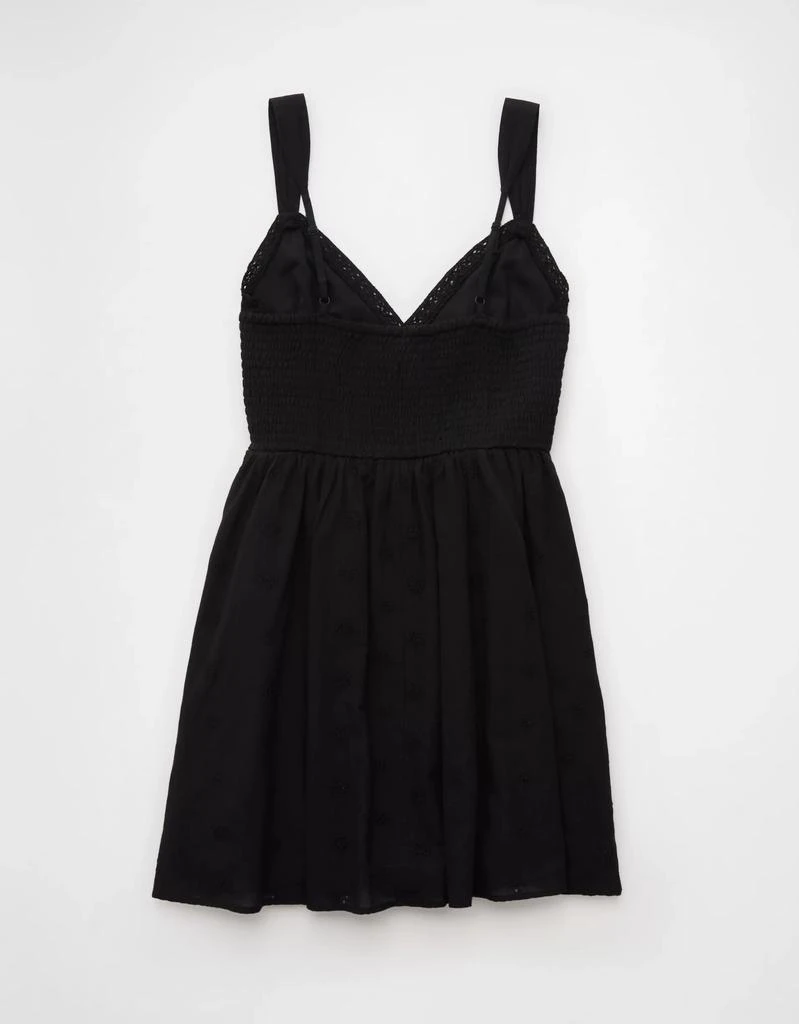商品AE|AE V-Neck Eyelet Mini Dress,价格¥291,第4张图片详细描述