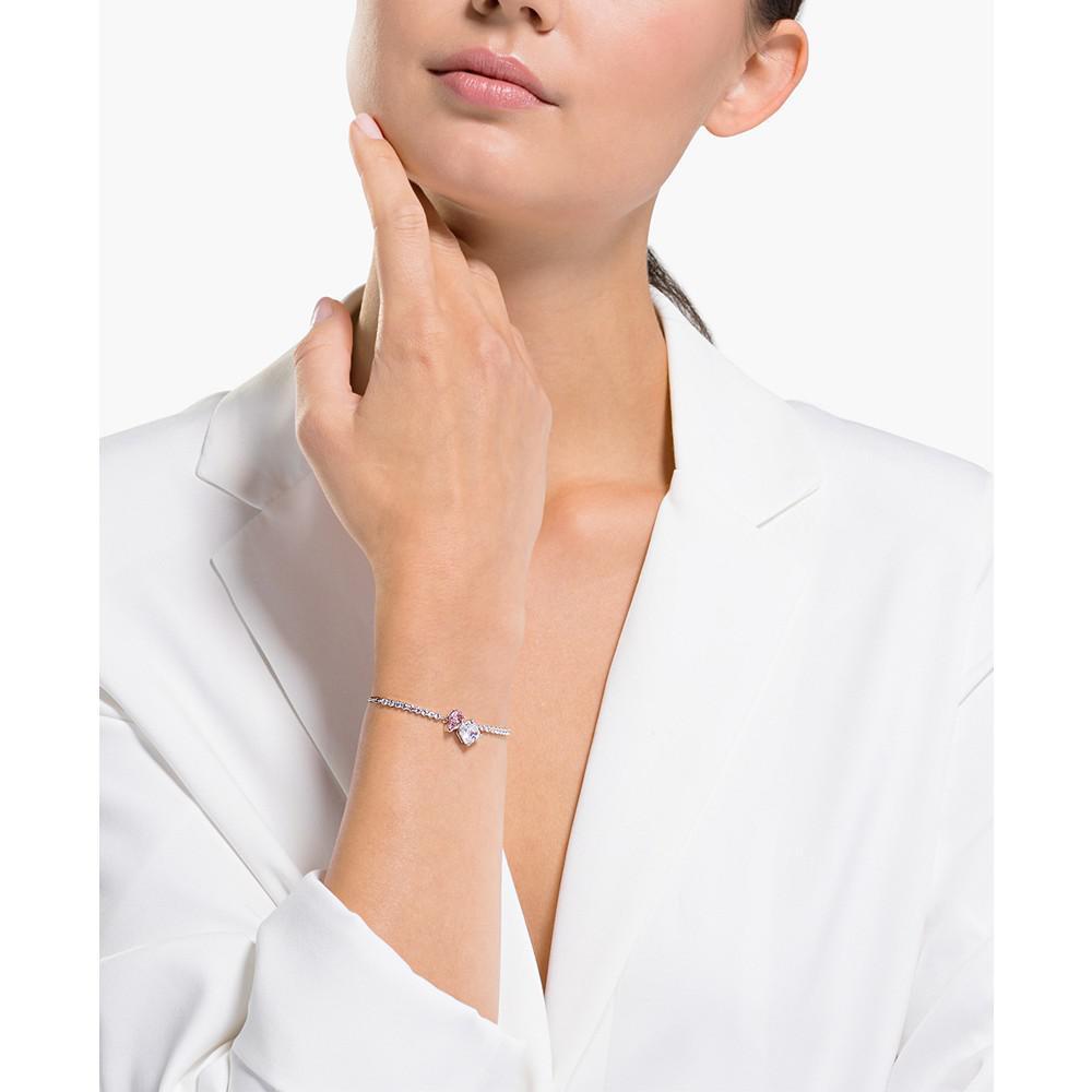 商品Swarovski|Silver-Tone Double Crystal Slider Bracelet,价格¥657,第4张图片详细描述