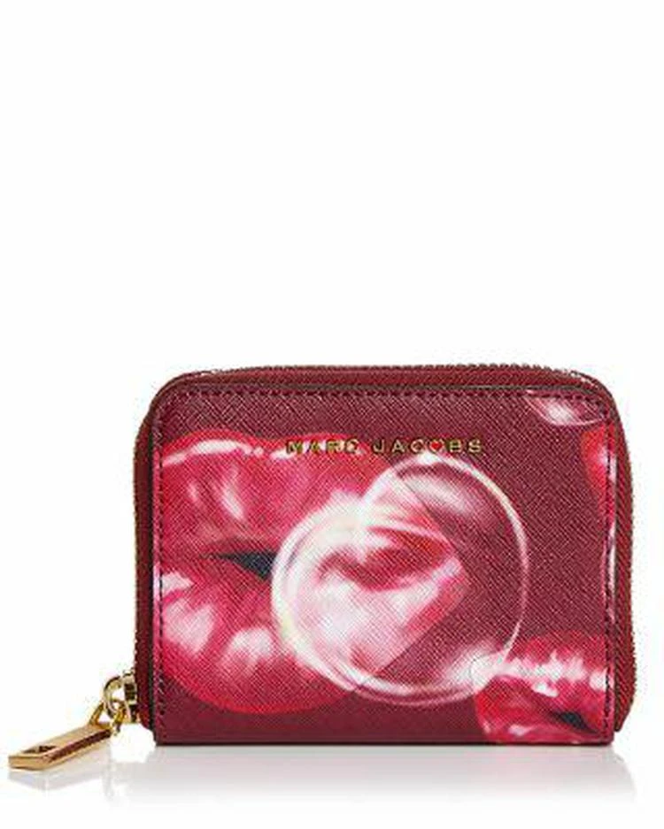商品Marc Jacobs|MARC JACOBS Printed Lips Zip Saffiano Leather Card Case,价格¥292,第1张图片