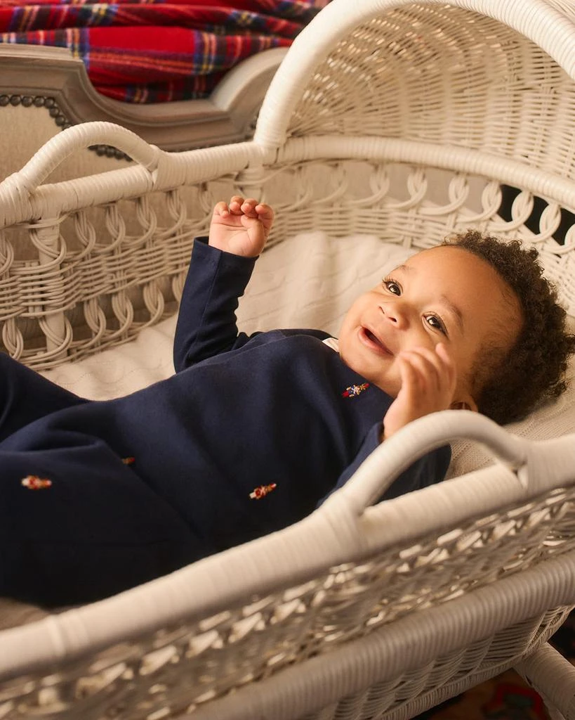 商品Ralph Lauren|Boy's Nutcracker Embroidered Footie, Size 3M-9M,价格¥474,第4张图片详细描述
