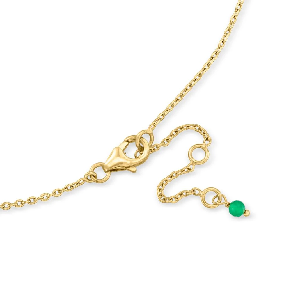 商品Ross-Simons|Ross-Simons 3-5mm Green Chalcedony Drop Necklace in 18kt Gold Over Sterling,价格¥1193,第3张图片详细描述