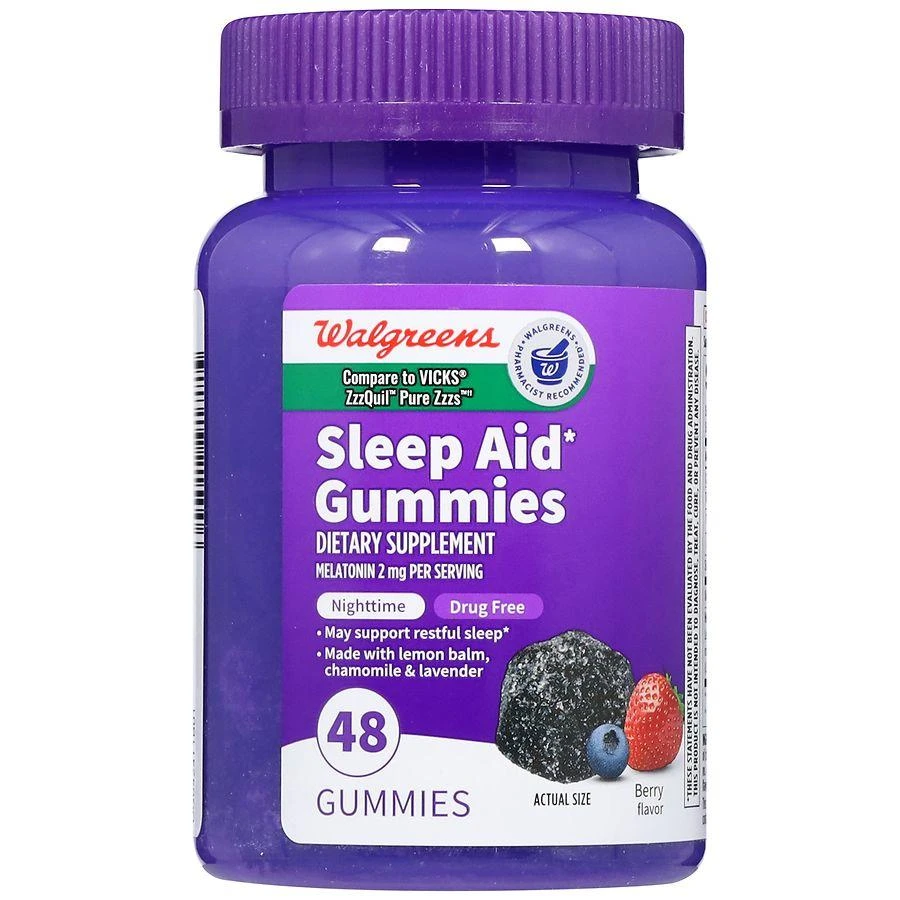 商品Walgreens|Sleep Aid Gummies Berry,价格¥105,第3张图片详细描述
