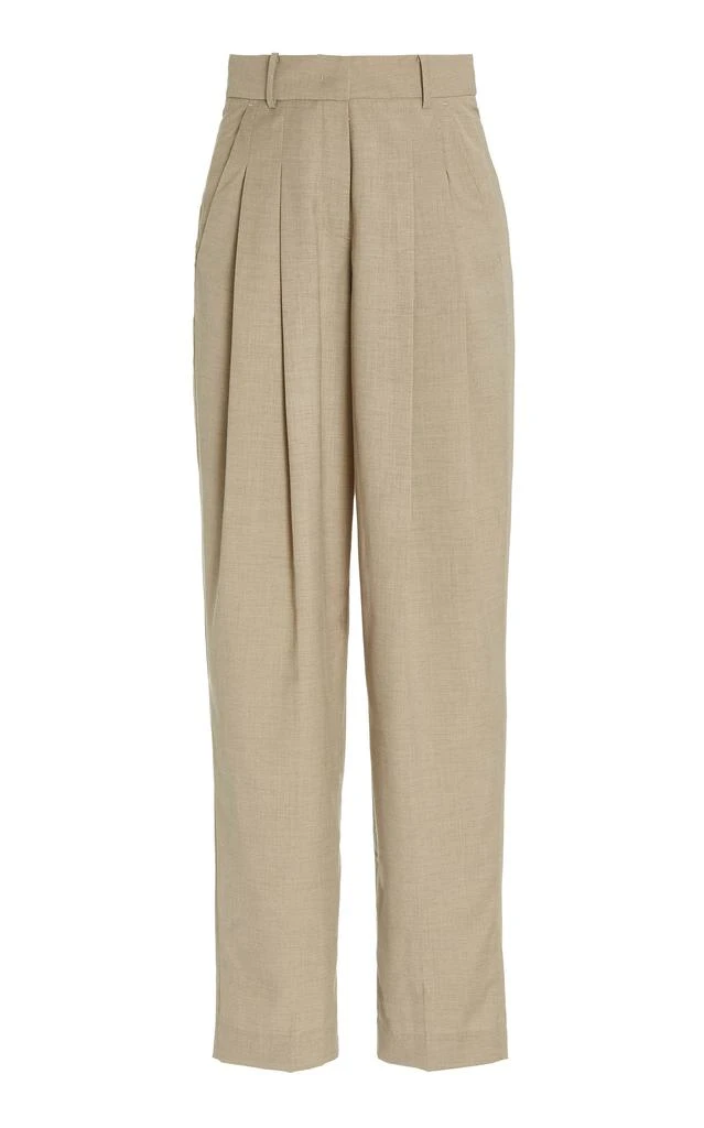 商品The Frankie Shop|The Frankie Shop - Gelso Pleated Suiting Wide-Leg Trousers - Neutral - L - Moda Operandi,价格¥674,第1张图片