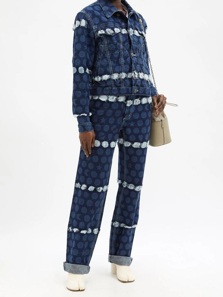 商品Charles Jeffrey Loverboy|Runes etched polka-dot straight-leg jeans,价格¥1244,第2张图片详细描述