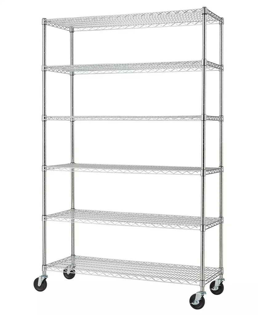 商品TRINITY|Basics 6-Tier Wire Shelving Rack Includes Wheels,价格¥3127,第1张图片