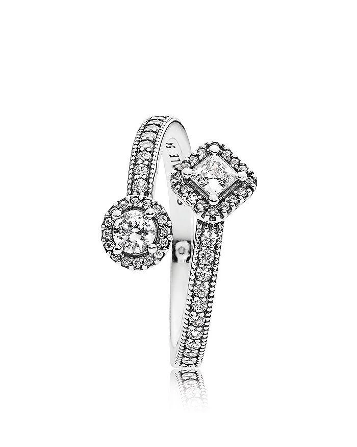 商品PANDORA|Sterling Silver & Cubic Zirconia Abstract Elegance Ring,价格¥711,第2张图片详细描述