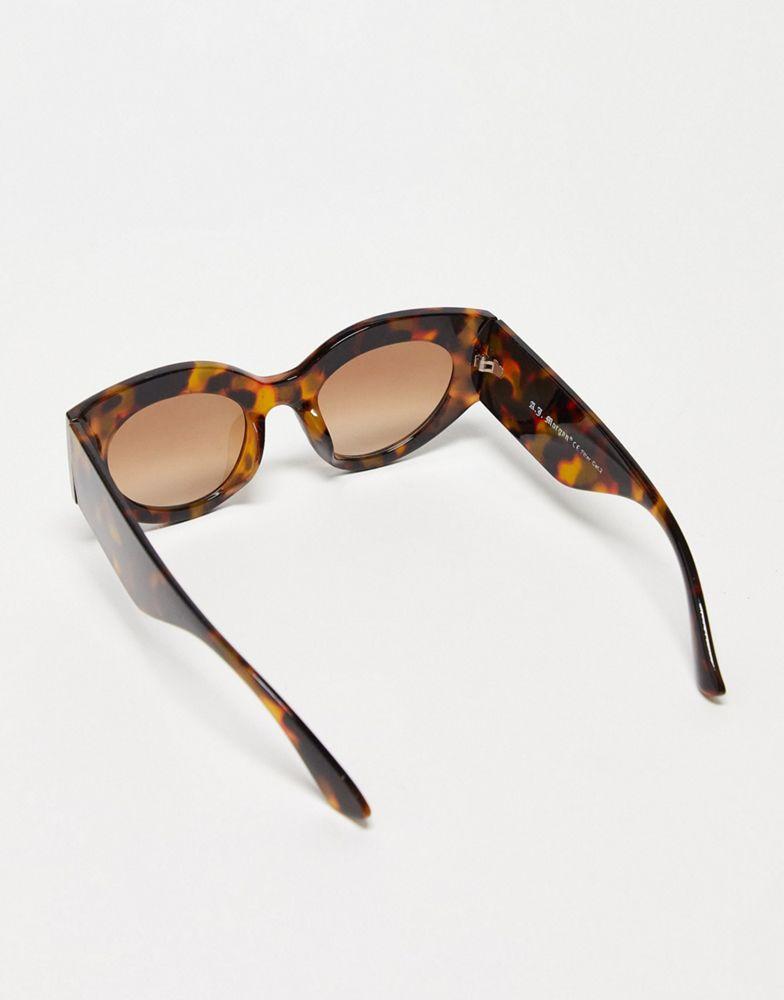 商品AJ Morgan|AJ Morgan thick frame cat eye sunglasses in tortoiseshell,价格¥82,第4张图片详细描述