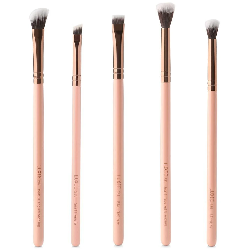 商品Luxie|5-Pc. Rose Gold Eye Essential Brush Set,价格¥331,第2张图片详细描述