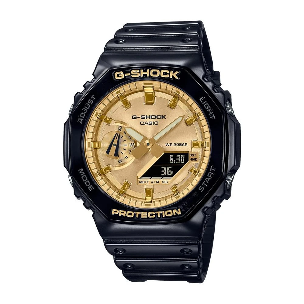商品G-Shock|Men's Two-Hand Quartz Analog Digital Black Resin Watch, 45.4mm, GA2100GB-1A,价格¥976,第1张图片