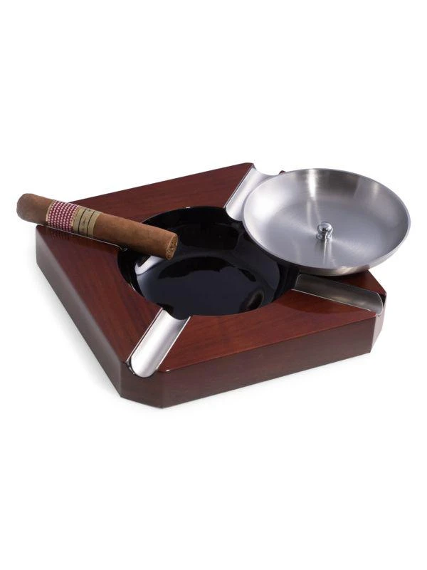 商品Bey-Berk|4-Cigar Geometric Walnut Ashtray,价格¥1348,第2张图片详细描述