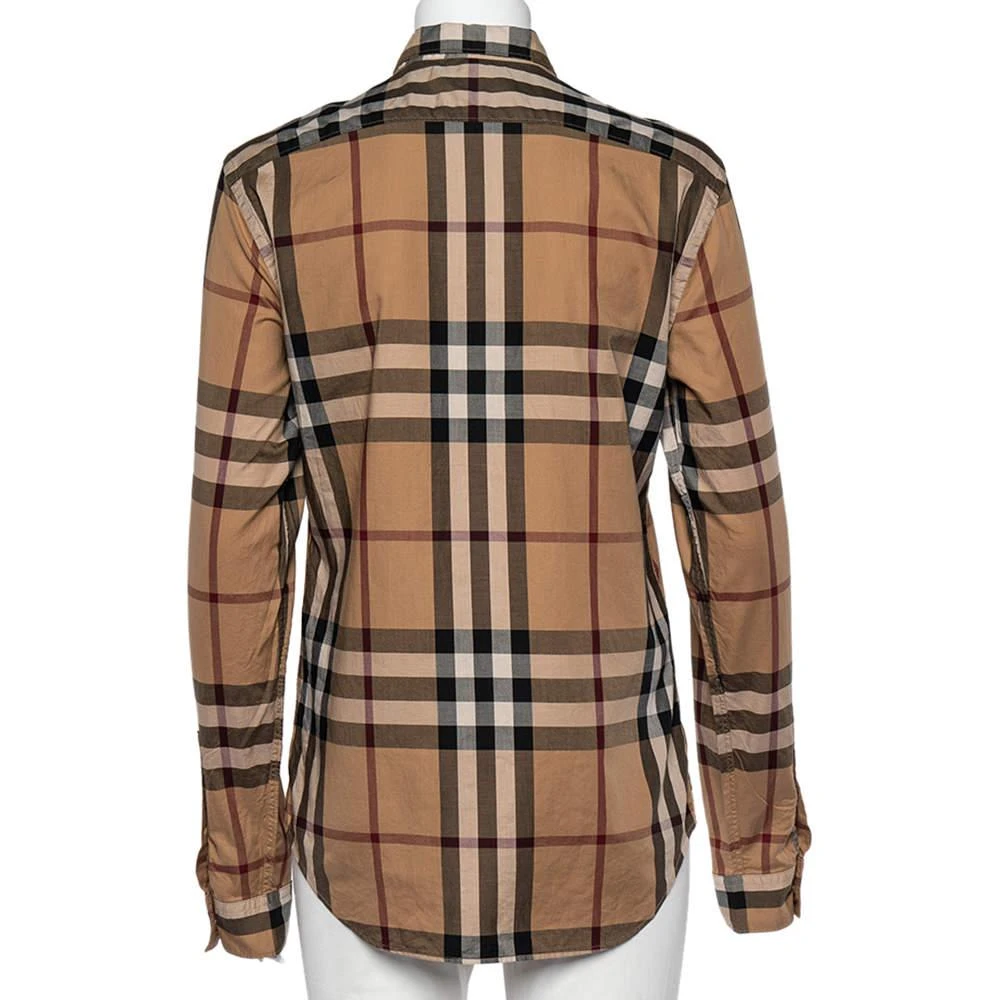 商品[二手商品] Burberry|Buberry Brit Brown Checkered Cotton Button Front Long Sleeve Shirt S,价格¥984,第3张图片详细描述