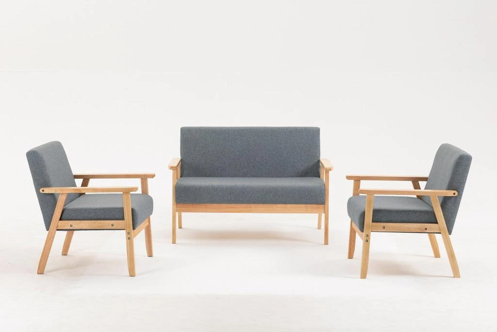 商品Streamdale Furniture|Streamdale Bahamas Loveseat And 2 Chair Living Room Set,价格¥4860,第1张图片