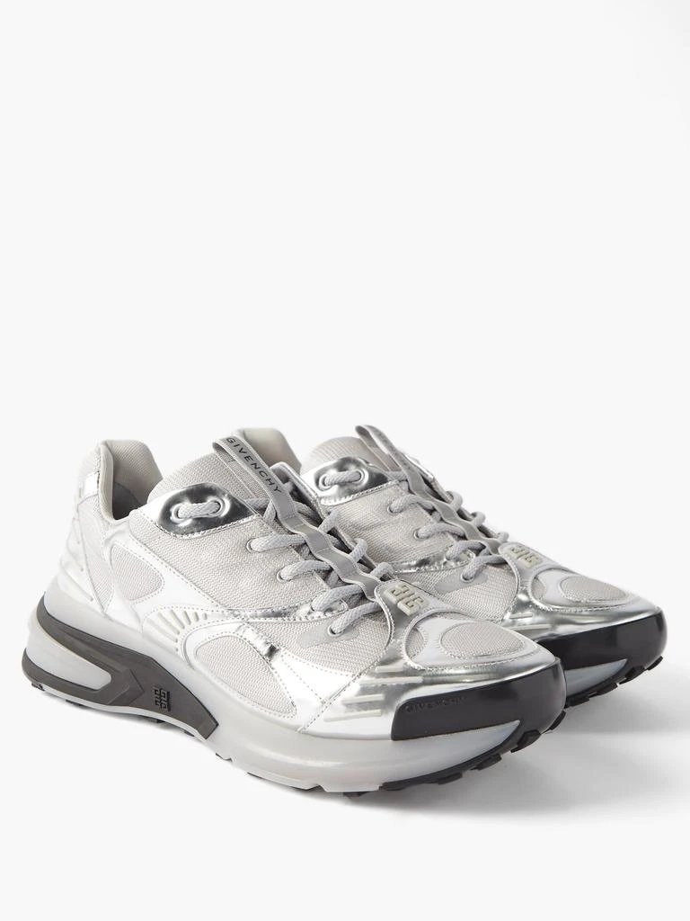 商品Givenchy|GIV 1 mesh and metallic-leather trainers,价格¥4412,第5张图片详细描述