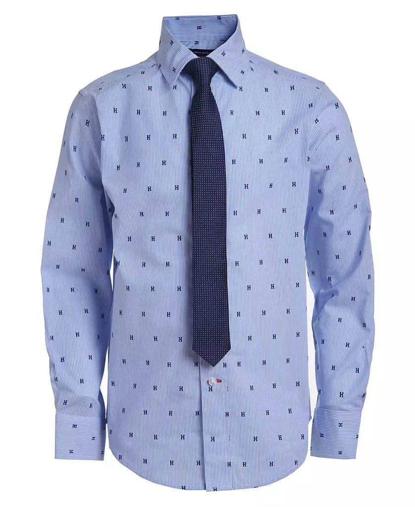 商品Tommy Hilfiger|2-Pc. All-Over Dot Print Shirt & Tie Set, Big Boys,价格¥259,第1张图片