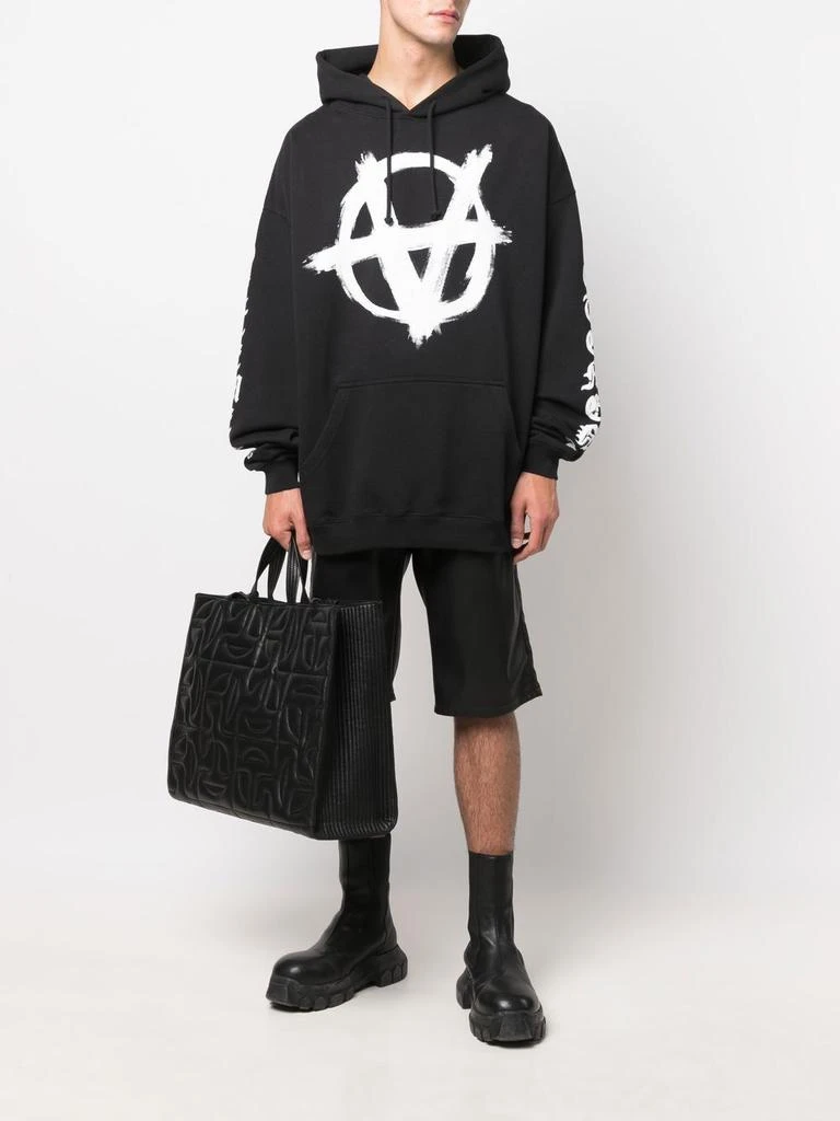 商品Vetements|Double anarchy logo hoodie,价格¥3001,第2张图片详细描述