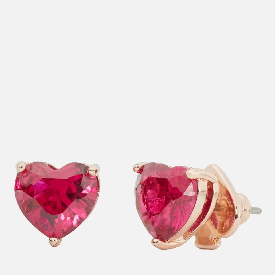 商品Kate Spade|Kate Spade New York Heart Gold-Plated Cubic Zirconia Earrings,价格¥227,第1张图片