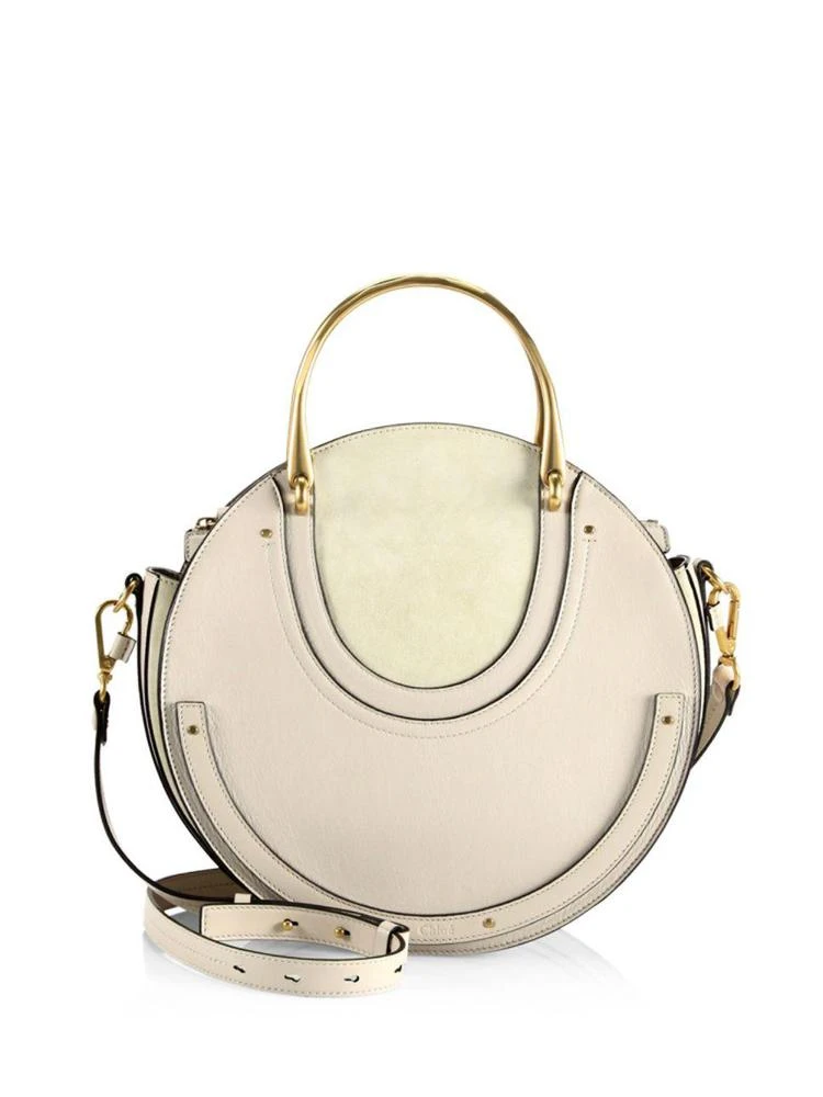 商品Chloé|Pixie Medium Circle Leather Shoulder Bag,价格¥7462,第1张图片