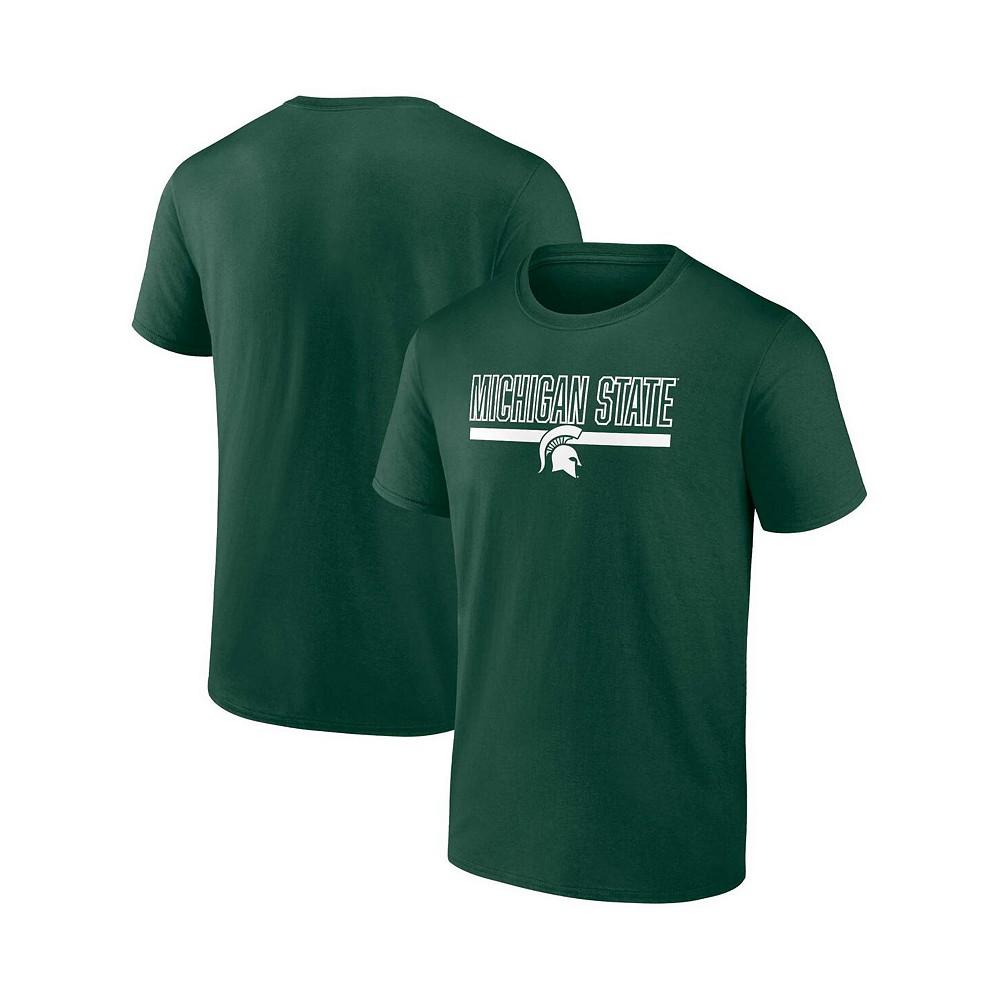 Men's Branded Green Michigan State Spartans Classic Inline Team T-shirt商品第1张图片规格展示