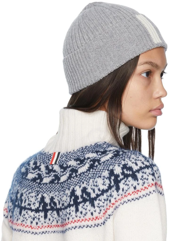 商品Thom Browne|灰色 4-Bar 毛线帽,价格¥2479,第3张图片详细描述